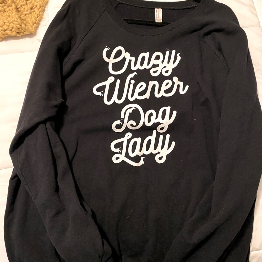 Black crewneck sweatshirt